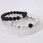 Bracelets de distance Obsidienne Noire et Howlite