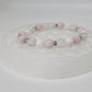 Bracelet pierre de lune Quartz rose , Pierre de lune et Cristal de Roche