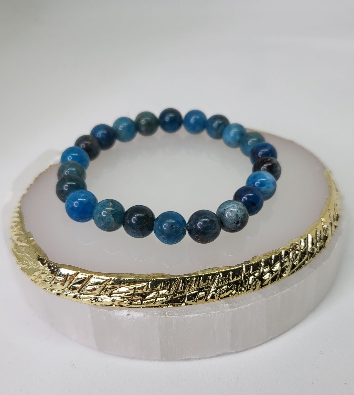 Bracelet simple Apatite Bleu